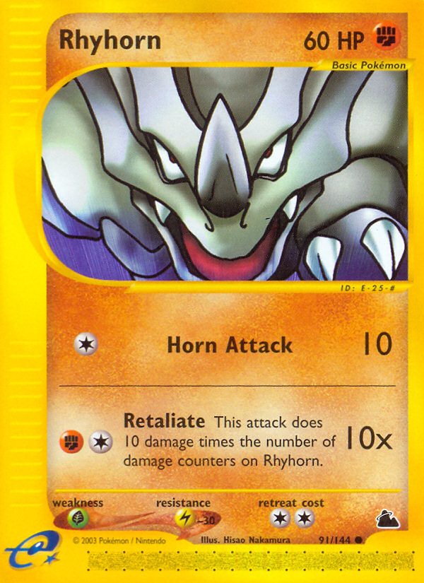 Rhyhorn 91/144 — Pokémon Skyridge