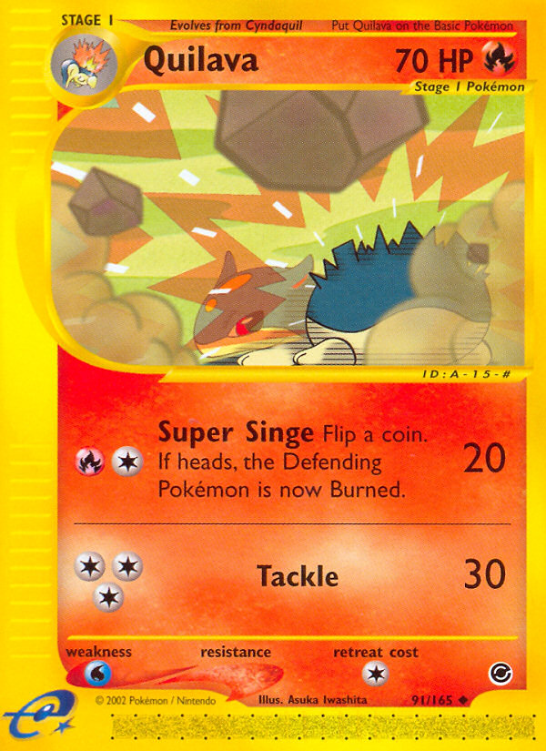 Quilava 91/165 — Pokémon Expedition Base Set