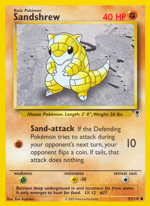 Sandshrew 91/110 — Pokémon Legendary Collection