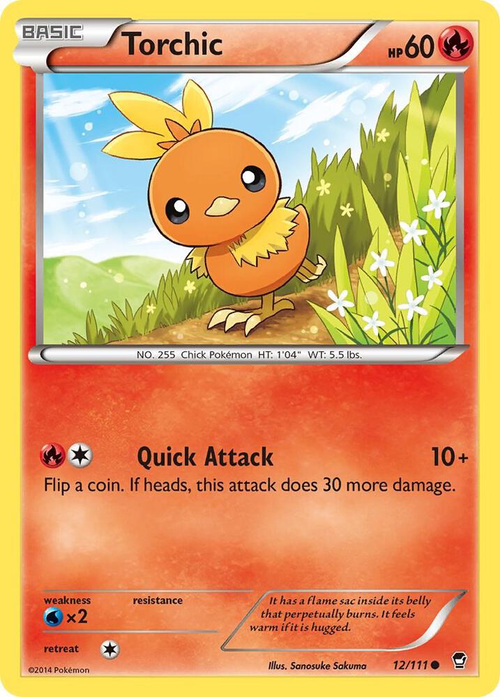 Torchic Common XY - Furious Fists 12/111 MP (Back)