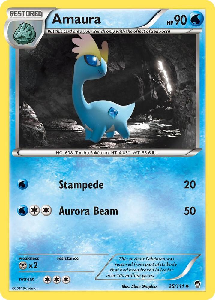 Amaura Uncommon XY - Furious Fists 25/111 MP (Back)