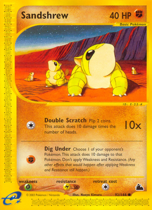 Sandshrew 92/144 — Pokémon Skyridge