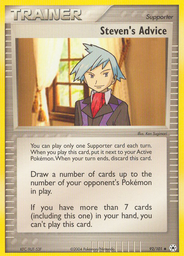 Steven's Advice 92/101 Pokémon EX Hidden Legends 2004