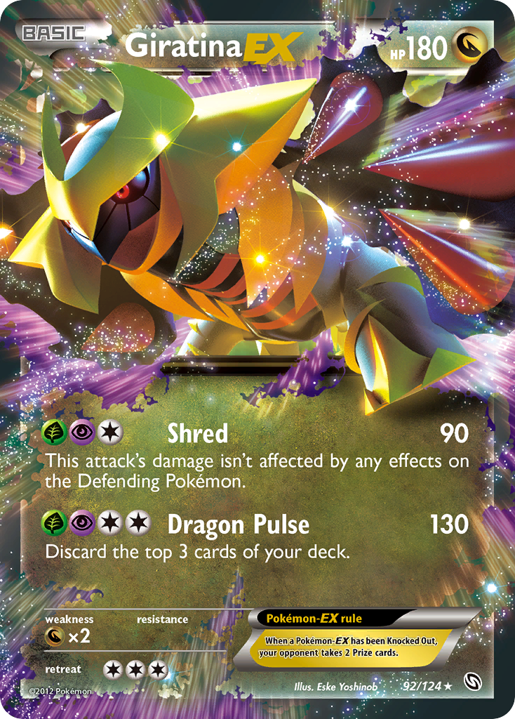 Giratina-EX 92/124 Pokémon Dragons Exalted (2012) English card — catalogue reference