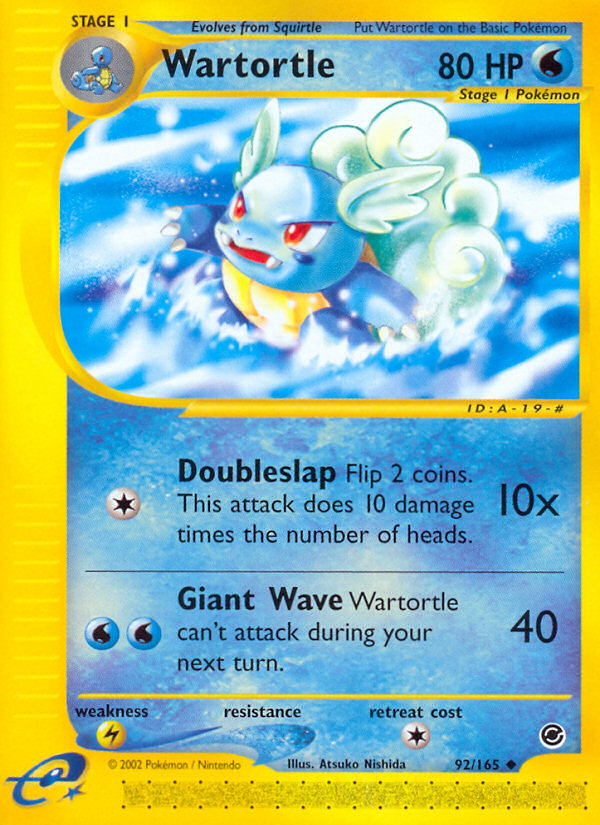 Wartortle 92/165 — Pokémon Expedition Base Set