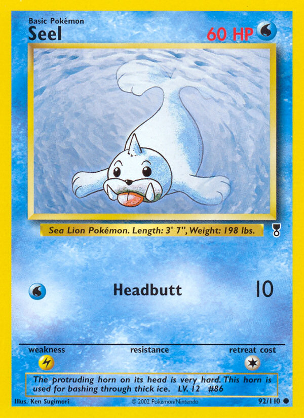 Seel 92/110 — Pokémon Legendary Collection