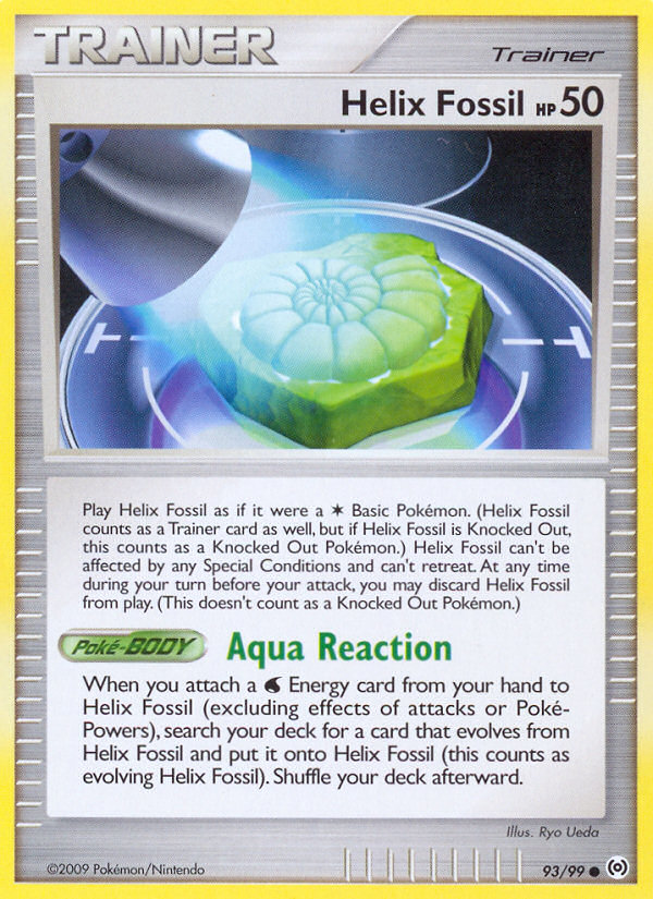 Helix Fossil 93/99 Pokémon Arceus (2009) English card — catalogue reference