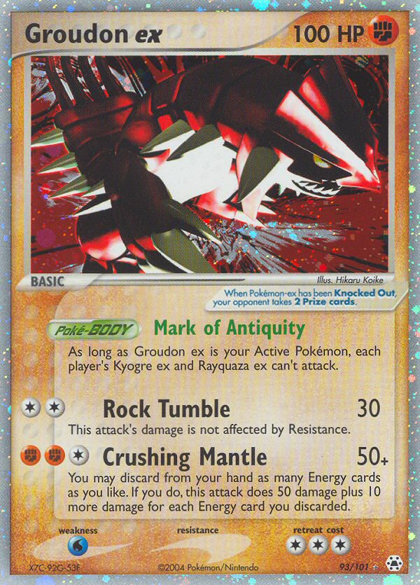 Groudon ex 93/101 Pokémon EX Hidden Legends 2004