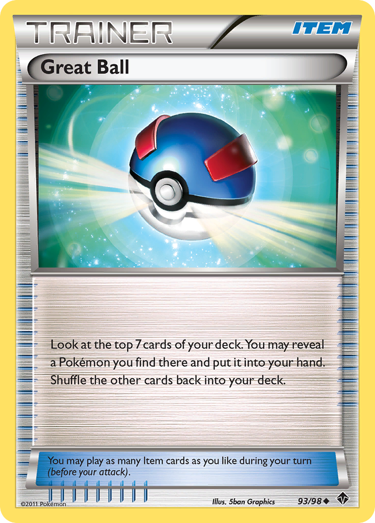 Great Ball 93/98 Pokémon Emerging Powers (2011) English card — catalogue reference