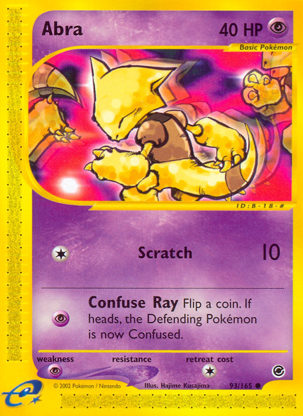 Abra 93/165 — Pokémon Expedition Base Set