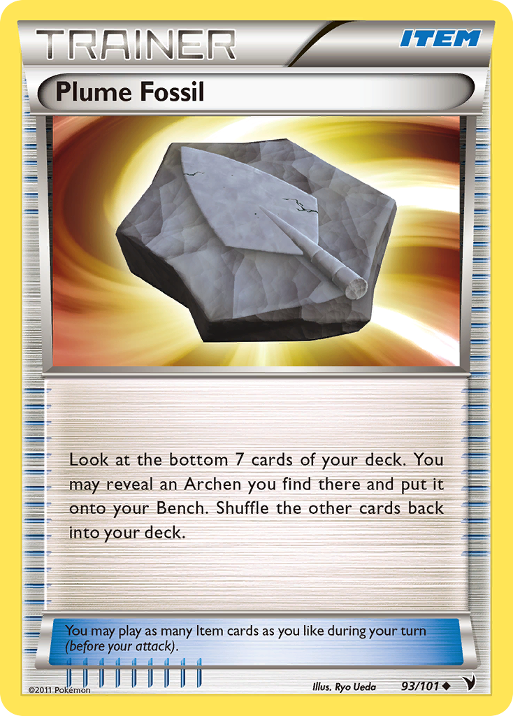 Plume Fossil 93/101 Pokémon Noble Victories (2011) English card — catalogue reference