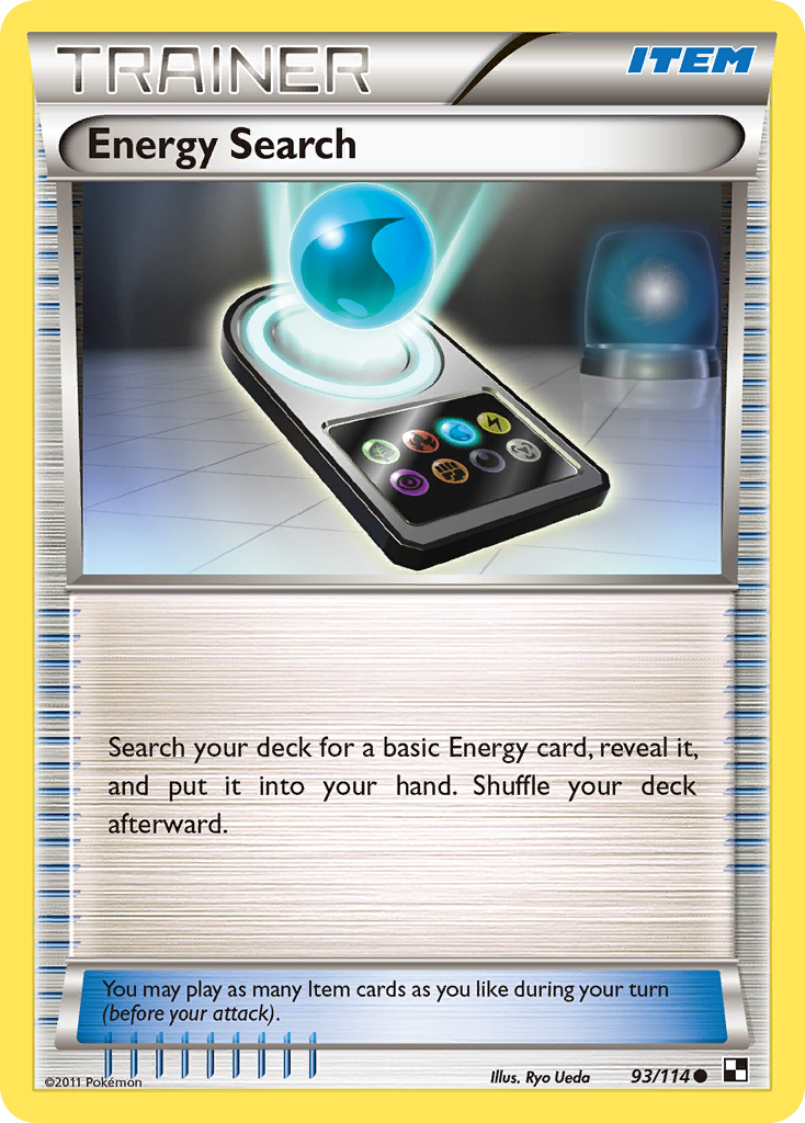 Energy Search 93/114 Pokémon Black & White (2011) English card — catalogue reference