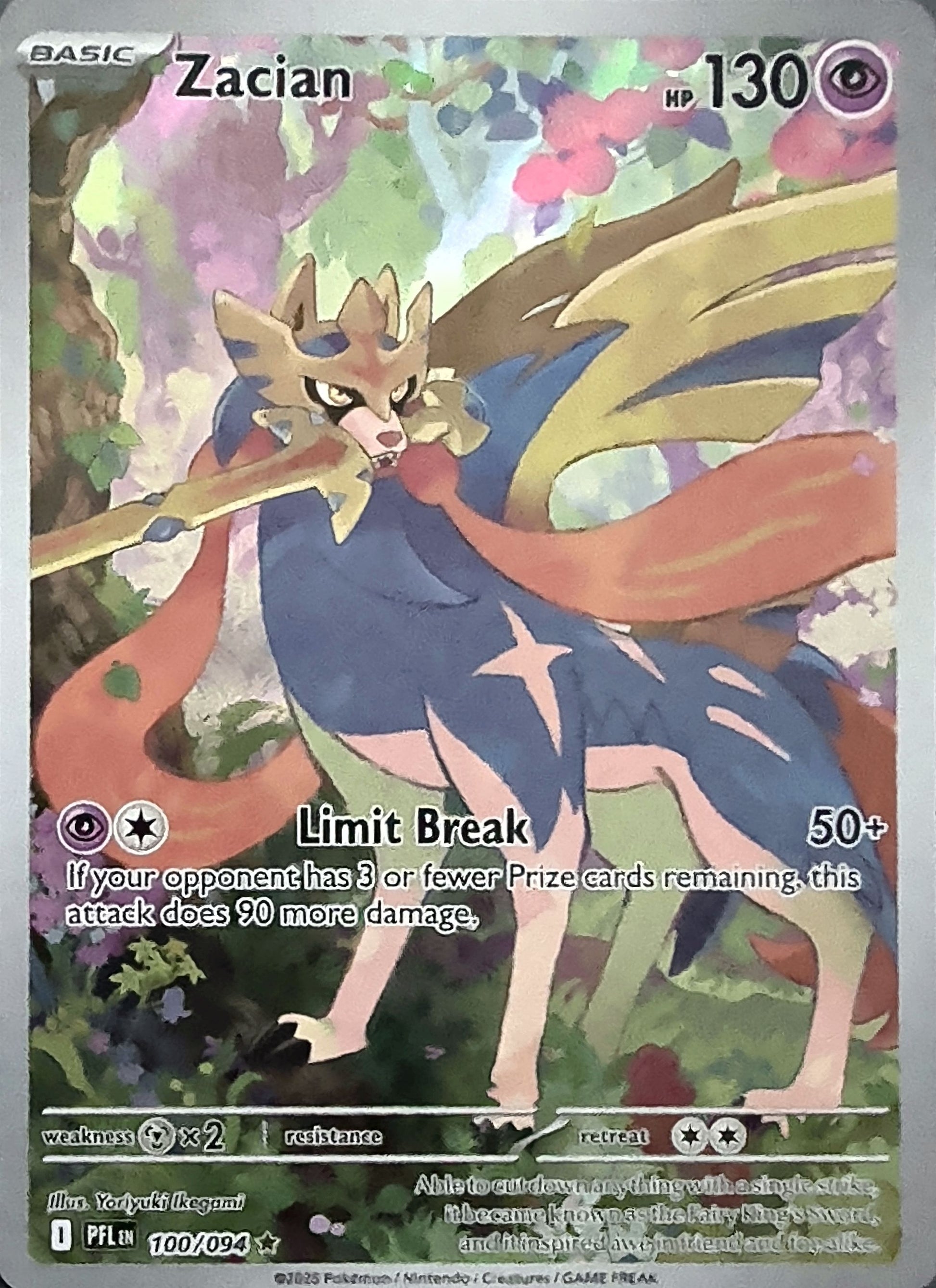 Zacian Illustration Rare ME02: Phantasmal Flames 100/094 MP