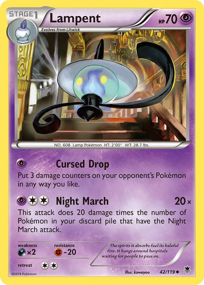Lampent Uncommon XY - Phantom Forces 42/119 MP (Back)
