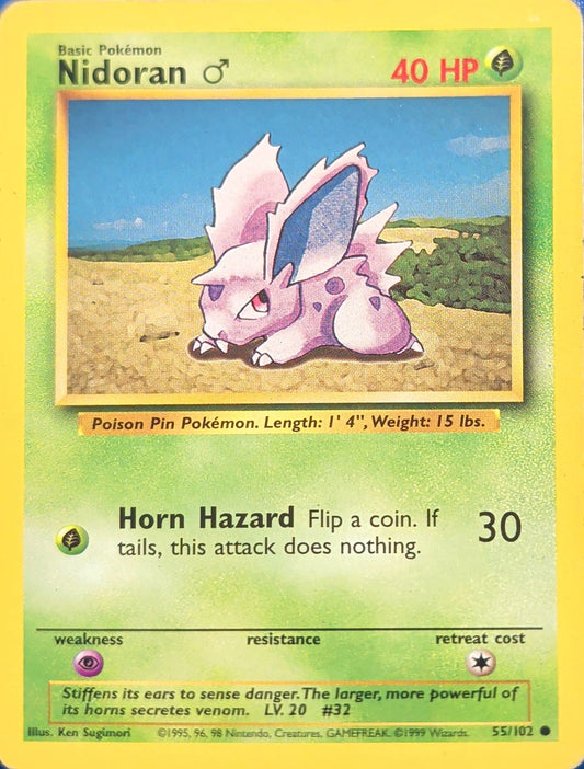 Nidoran M Common Base Set 055/102 MP