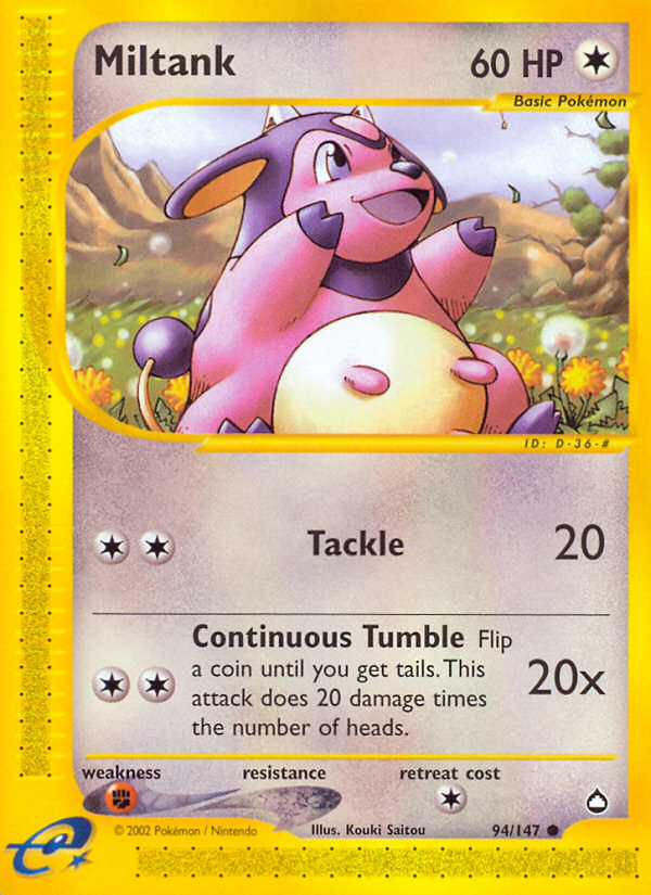 Miltank 94/147 — Pokémon Aquapolis