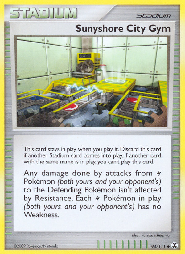 Sunyshore City Gym 94/111 Pokémon Rising Rivals (2009) English card — catalogue reference