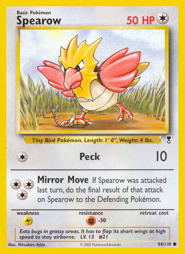 Spearow 94/110 — Pokémon Legendary Collection