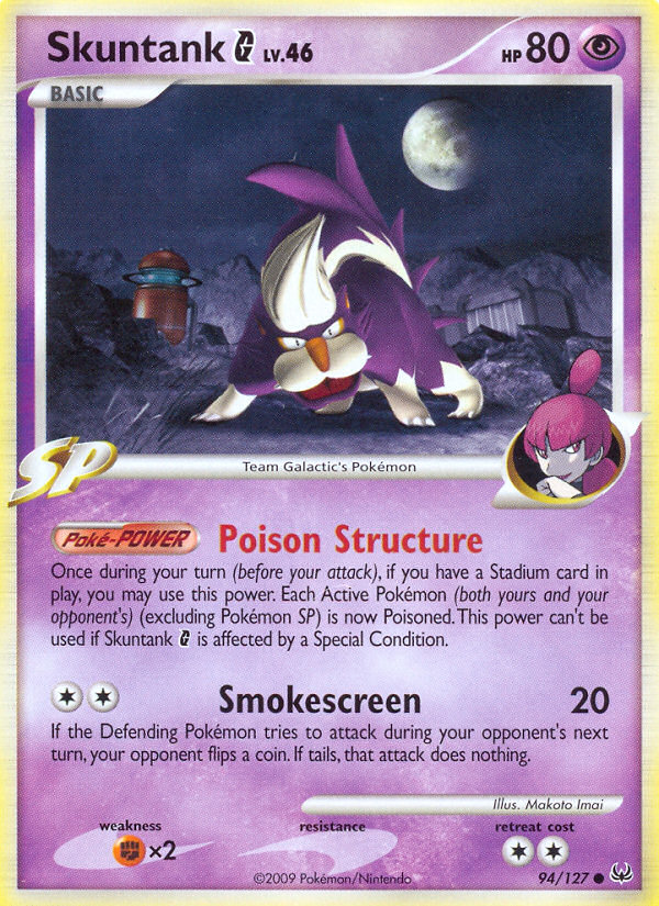 Skuntank G 94/127 Pokémon Platinum (2009) English card — catalogue reference