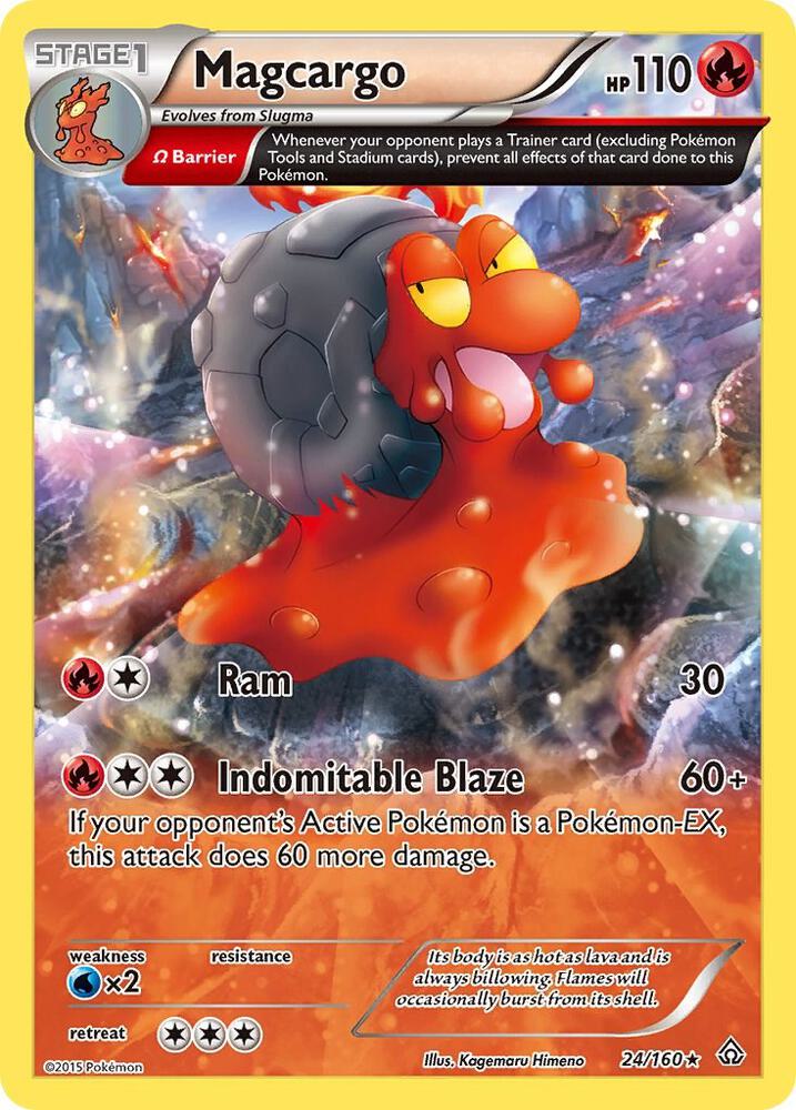 Magcargo (Omega) Rare XY - Primal Clash 24/160 NM (Back)