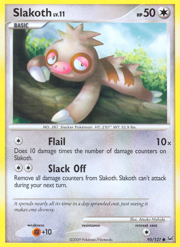 Slakoth 95/127 Pokémon Platinum (2009) English card — catalogue reference