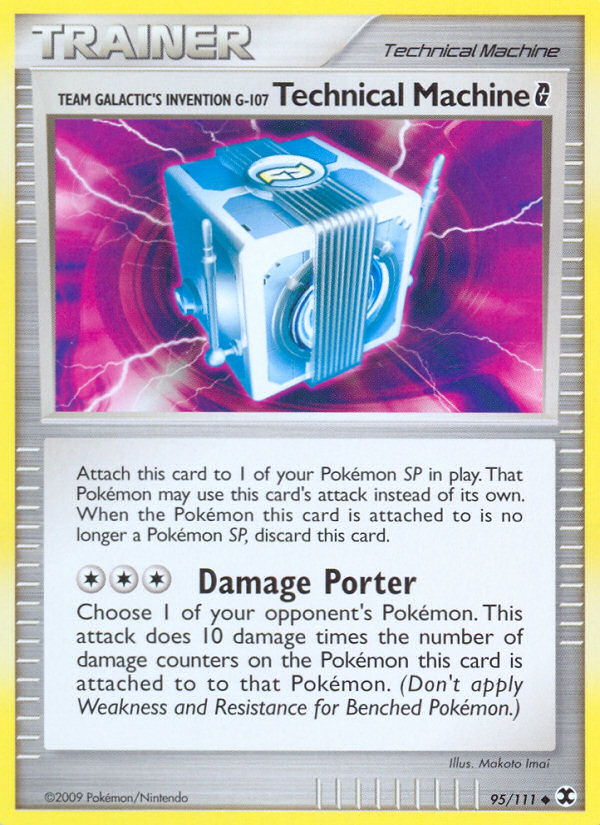 Team Galactic's Invention G-107 Technical Machine G 95/111 Pokémon Rising Rivals (2009) English card — catalogue reference
