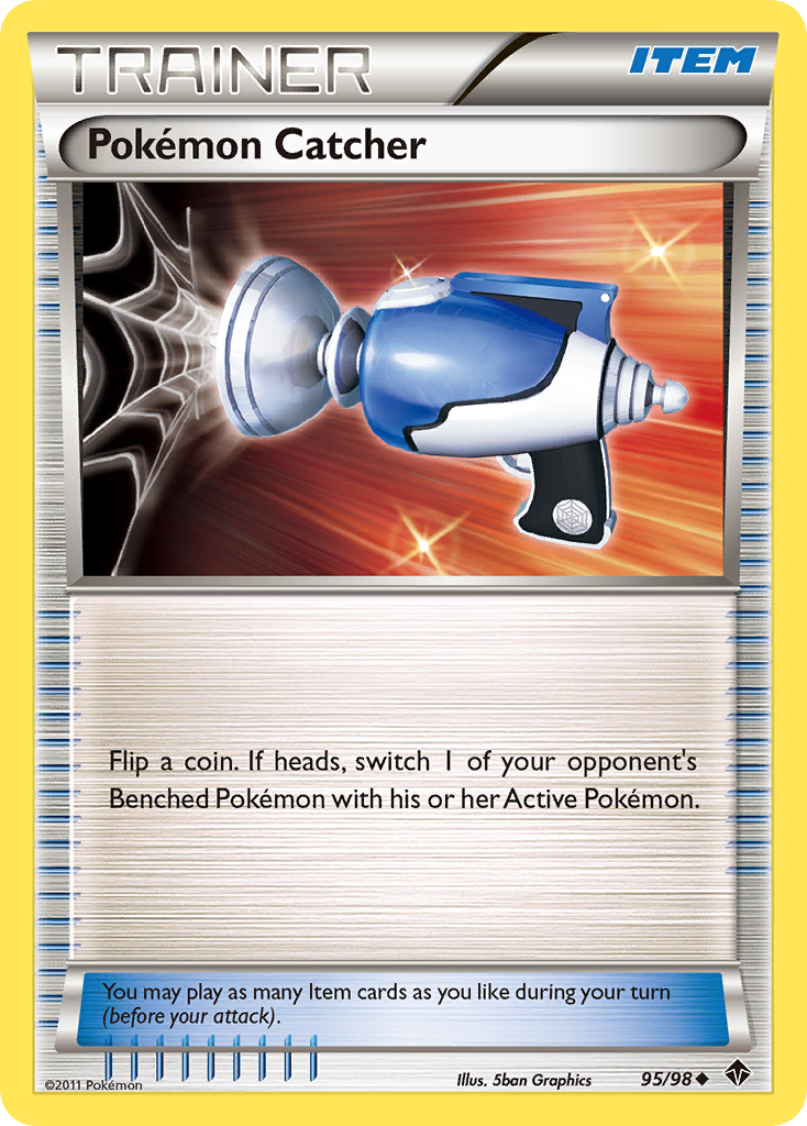 Pokémon Catcher 95/98 Pokémon Emerging Powers (2011) English card — catalogue reference