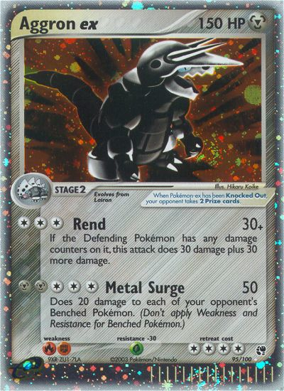 Aggron ex 95/100 — Pokémon EX Sandstorm