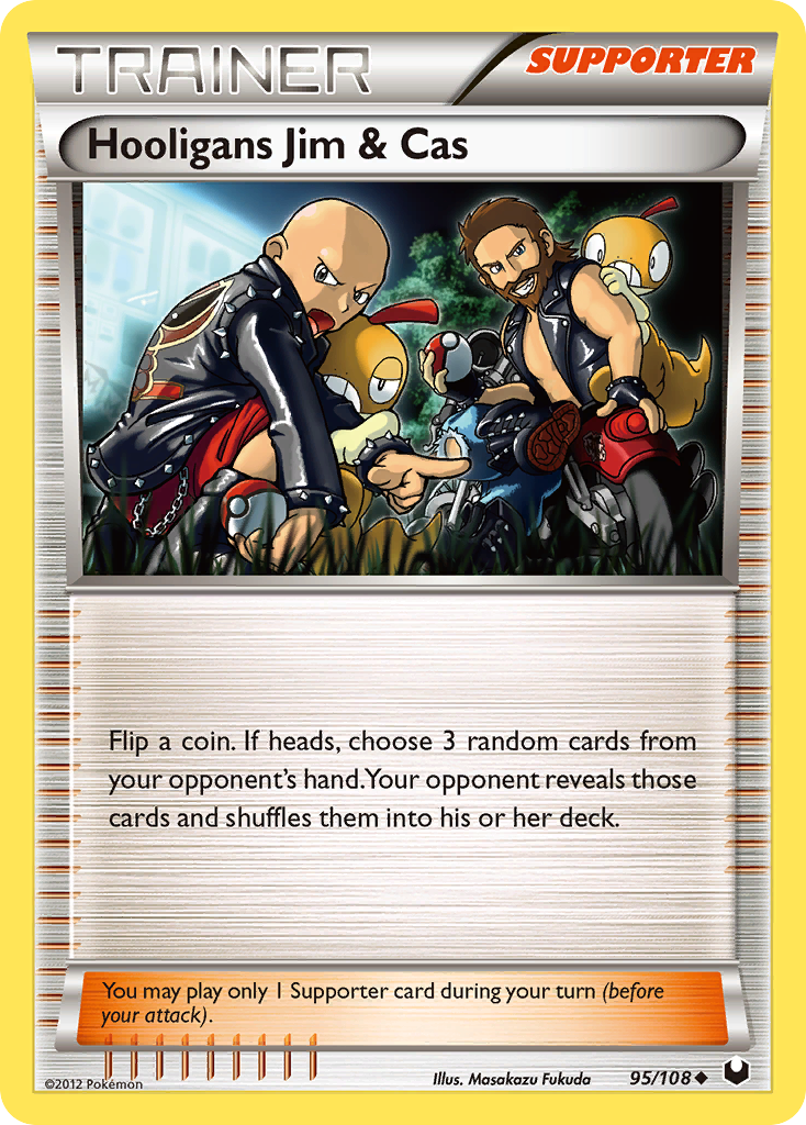 Hooligans Jim & Cas 95/108 Pokémon Dark Explorers (2012) English card — catalogue reference