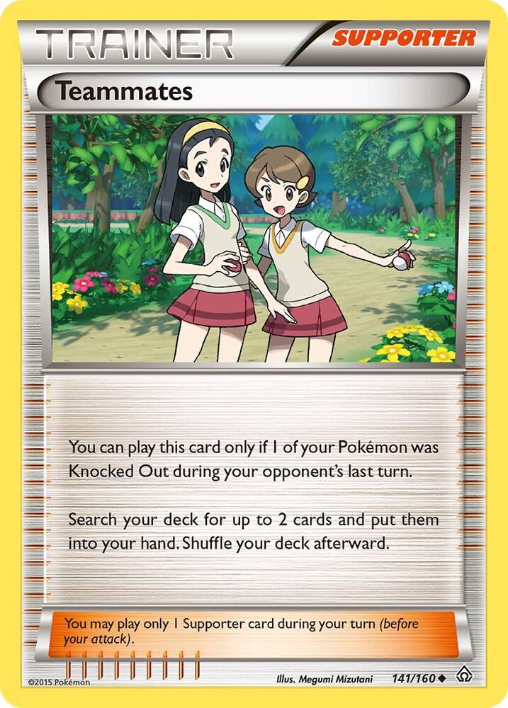 Teammates Uncommon XY - Primal Clash 141/160 MP (Back)