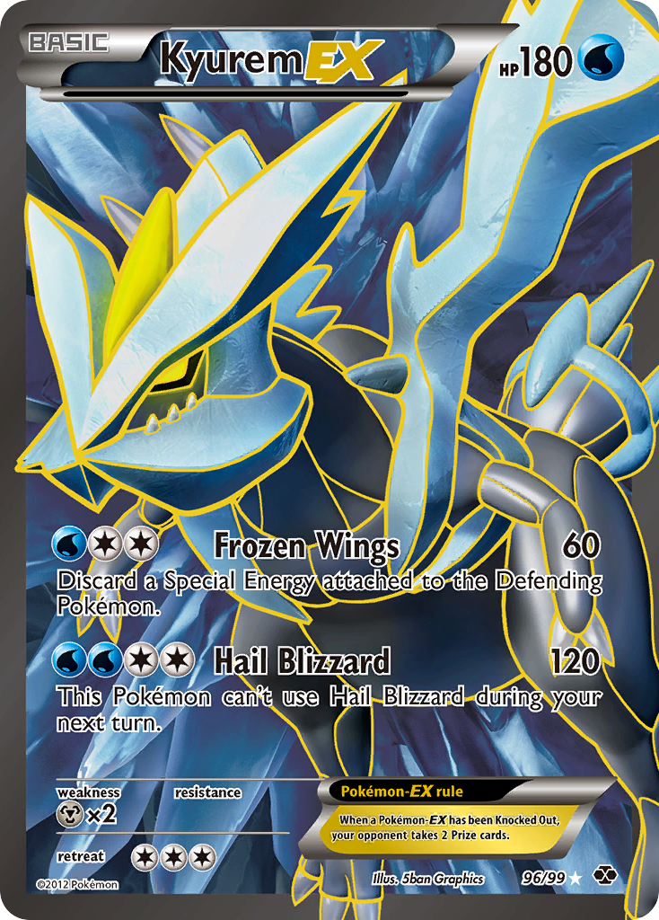 Kyurem-EX 96/99 Pokémon Next Destinies (2012) English card — catalogue reference