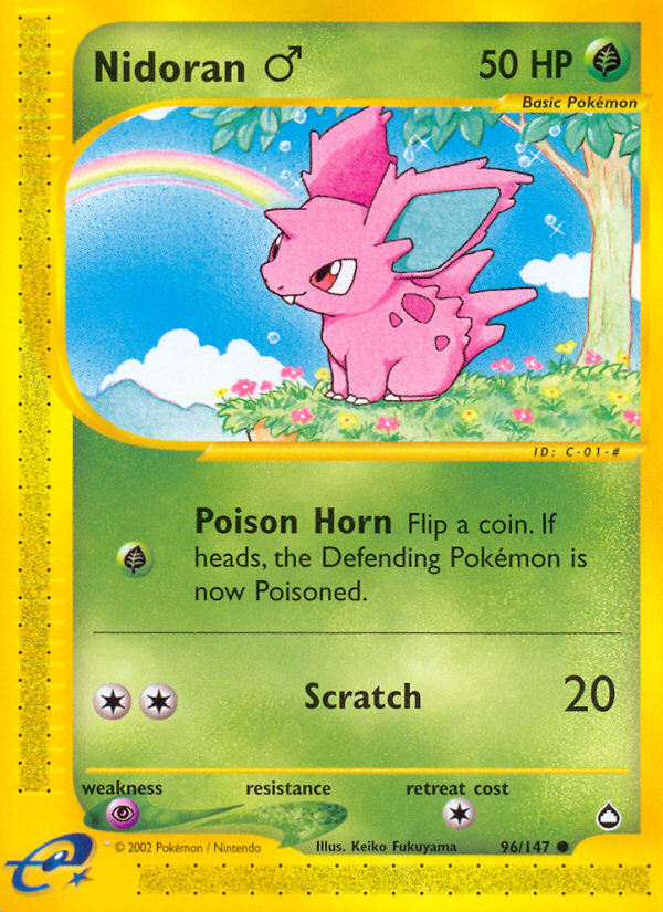 Nidoran ♂ 96/147 — Pokémon Aquapolis
