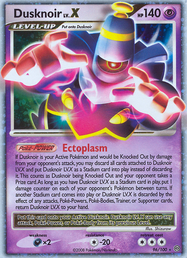 Dusknoir LV.X 96/100 Pokémon Stormfront (2008) English card — catalogue reference