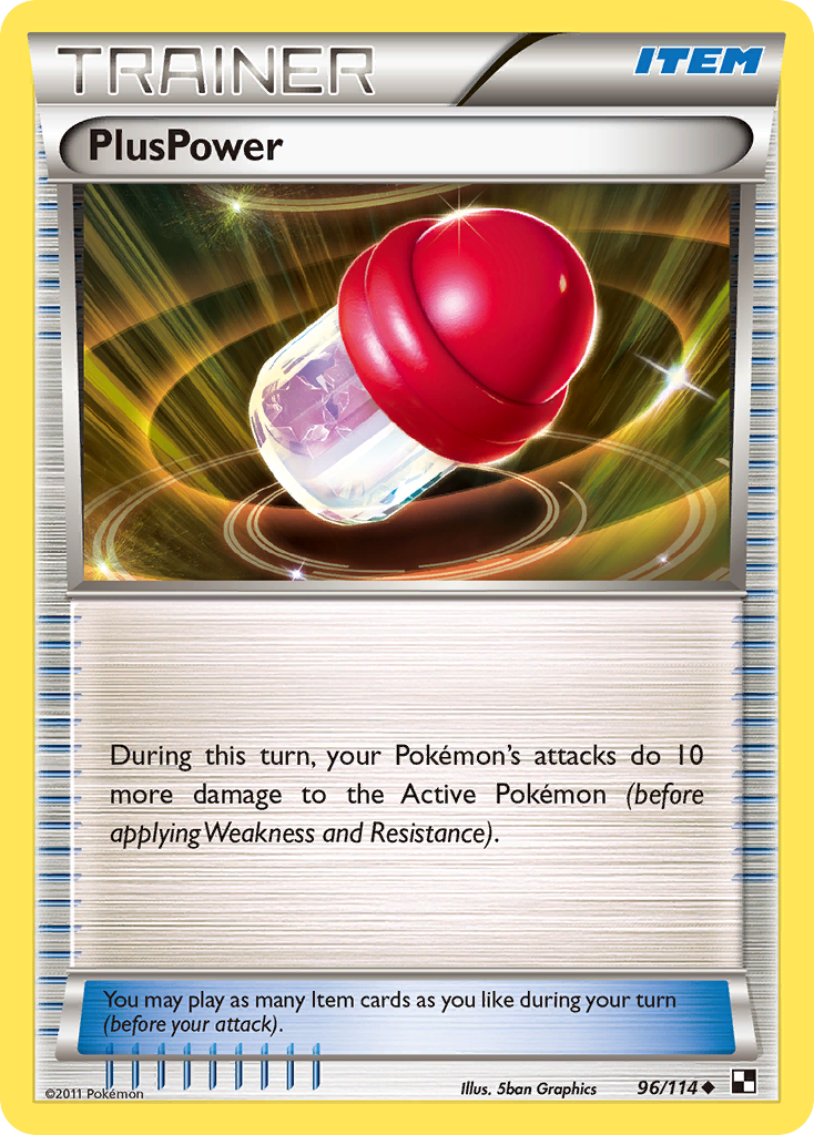 PlusPower 96/114 Pokémon Black & White (2011) English card — catalogue reference
