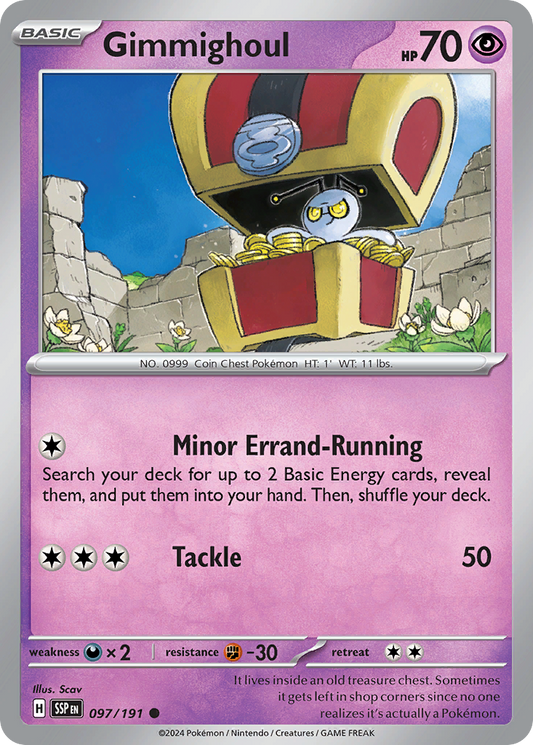 Pokemon Gimmighoul Surging Sparks 097/191
