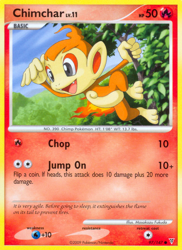 Chimchar 97/147 Pokémon Supreme Victors (2009) English card — catalogue reference