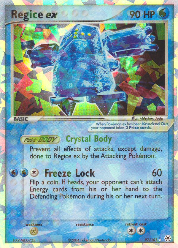 Regice ex 97/101 Pokémon EX Hidden Legends 2004