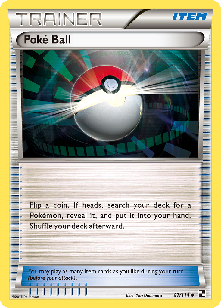Poké Ball 97/114 Pokémon Black & White (2011) English card — catalogue reference
