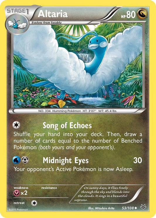 Altaria (53) Uncommon XY - Roaring Skies 53/108 MP (Back)