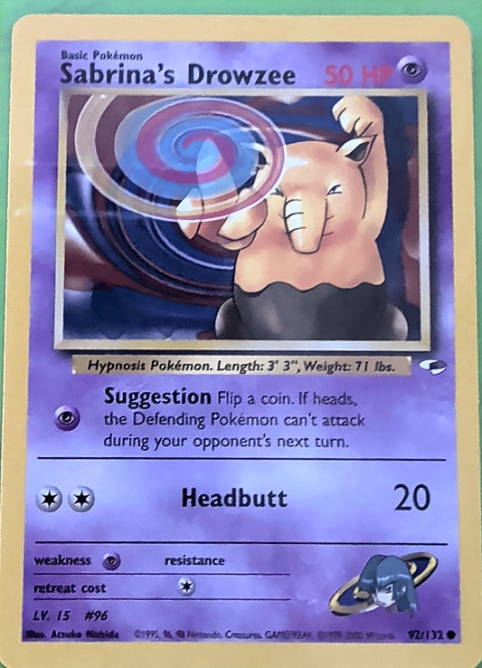 Sabrina's Drowzee Common Gym Heroes 092/132 MP