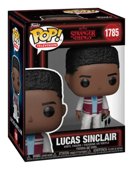 Funko Pop! vinyl figure packaging of Lucas Sinclair from Stranger Things