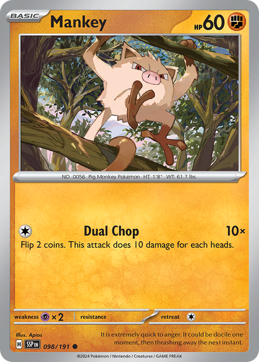 Pokemon Mankey Surging Sparks 098/191
