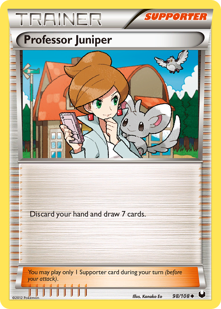 Professor Juniper 98/108 Pokémon Dark Explorers (2012) English card — catalogue reference