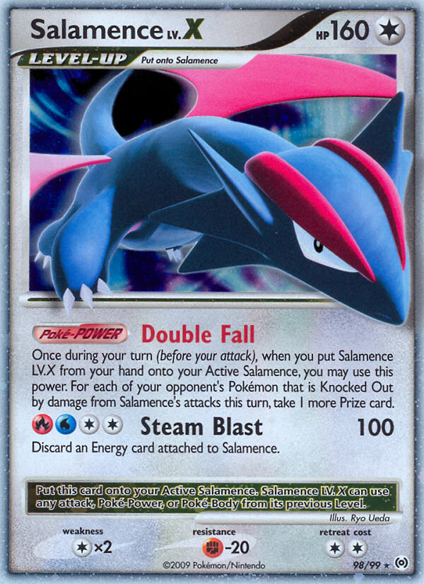 Salamence LV.X 98/99 Pokémon Arceus (2009) English card — catalogue reference