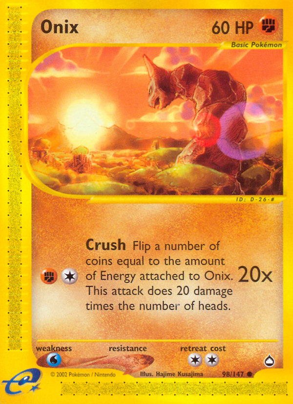 Onix 98/147 — Pokémon Aquapolis