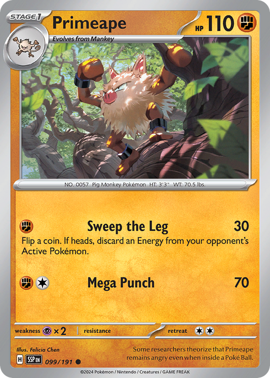 Pokemon Primeape Surging Sparks 099/191