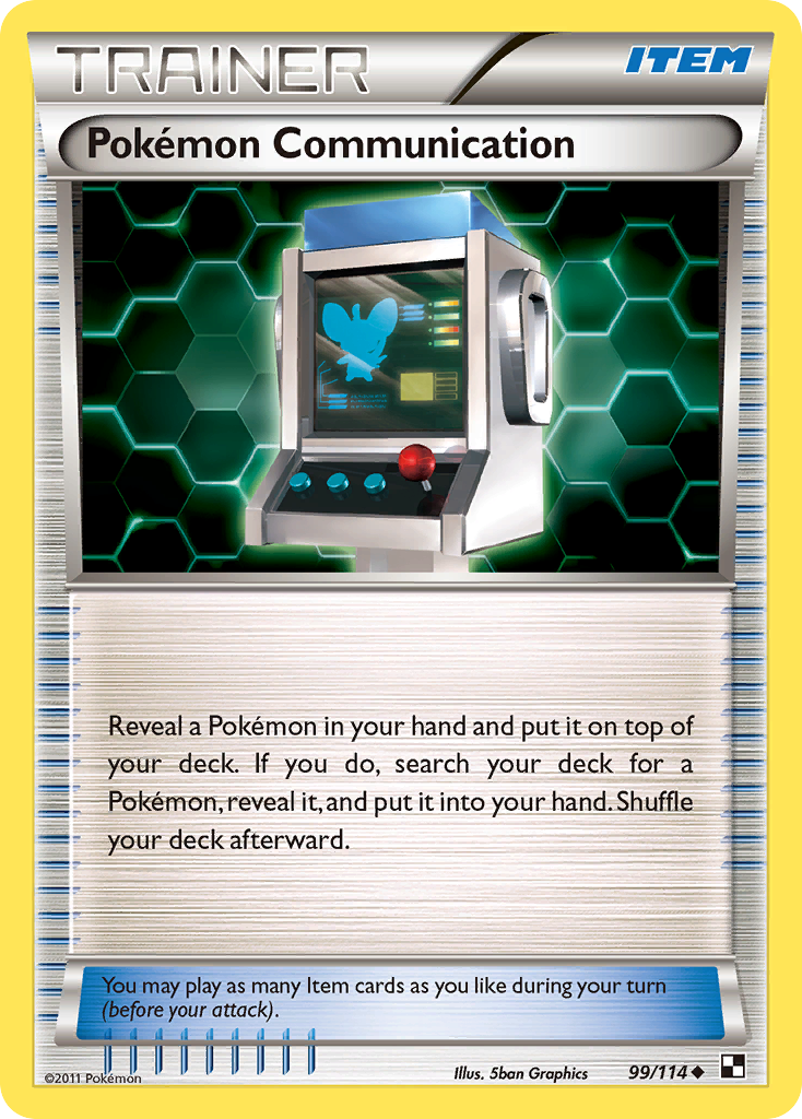 Pokémon Communication 99/114 Pokémon Black & White (2011) English card — catalogue reference