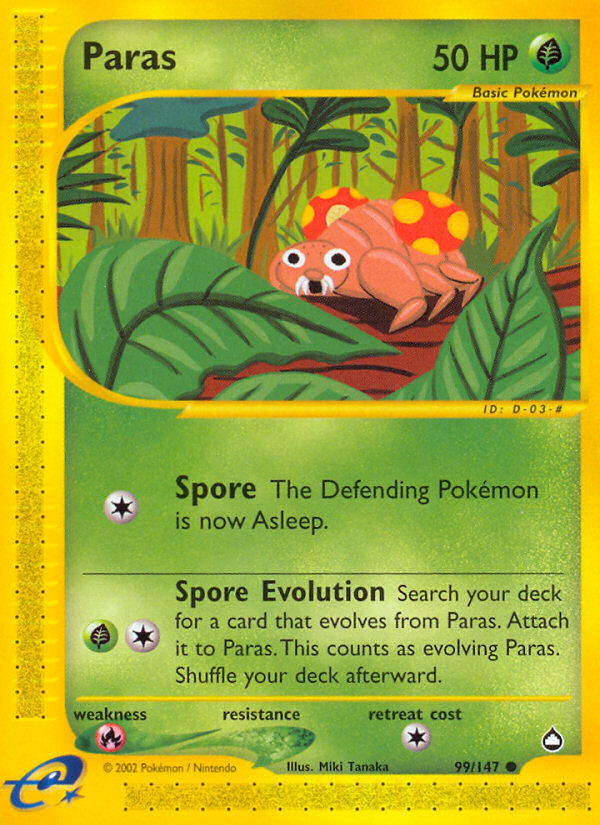 Paras 99/147 — Pokémon Aquapolis