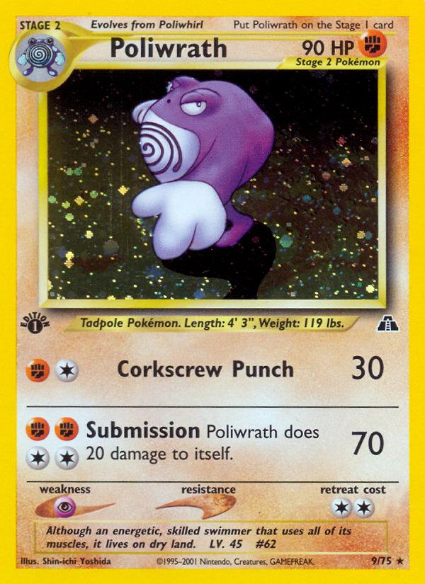 Poliwrath 9/75 — Pokémon Neo Discovery