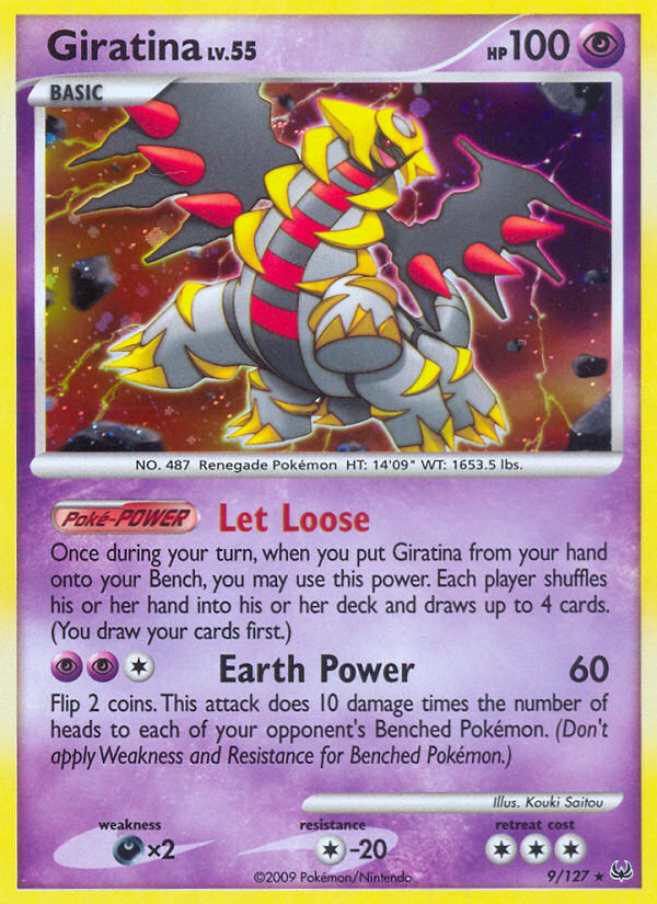 Giratina 9/127 Pokémon Platinum (2009) English card — catalogue reference